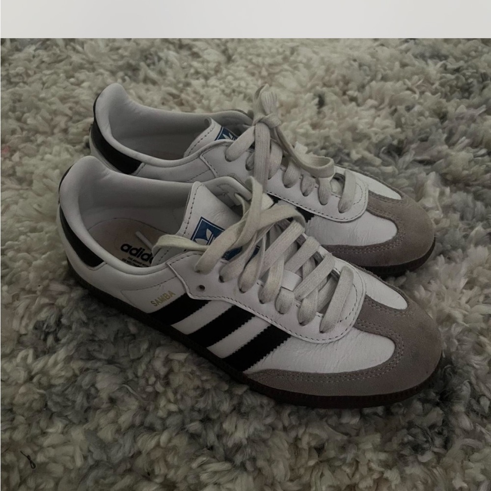 Adidas women’s White, Black, and Gray Sneakers